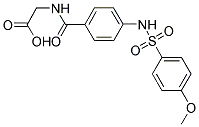 [(4-[[(4-METHOXYPHENYL)SULFONYL]AMINO]BENZOYL)AMINO]ACETIC ACID Struktur