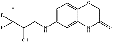 6-[(3,3,3-TRIFLUORO-2-HYDROXYPROPYL)AMINO]-2H-1,4-BENZOXAZIN-3(4H)-ONE Struktur