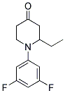 1-N-(3',5'-DIFLUOROPHENYL)-2-ETHYL-PIPERIDIN-4-ONE Struktur