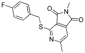 4-[(4-FLUOROBENZYL)THIO]-2,6-DIMETHYL-1H-PYRROLO[3,4-C]PYRIDINE-1,3(2H)-DIONE Struktur