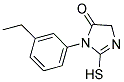 3-(3-ETHYLPHENYL)-2-MERCAPTO-3,5-DIHYDRO-4H-IMIDAZOL-4-ONE Struktur