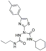 N~1~-CYCLOHEXYL-1-[4-(4-METHYLPHENYL)-1,3-THIAZOL-2-YL]-N~2~-PROPYL-1,2-HYDRAZINEDICARBOXAMIDE Struktur