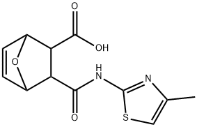 3-(4-METHYL-THIAZOL-2-YLCARBAMOYL)-7-OXA-BICYCLO[2.2.1]HEPT-5-ENE-2-CARBOXYLIC ACID Struktur