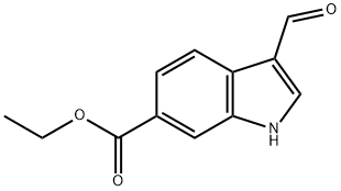 3-FORMYL-1H-INDOLE-6-CARBOXYLIC ACID ETHYL ESTER Struktur