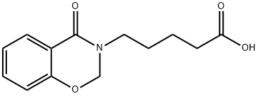 5-(4-OXO-4 H-BENZO[ E ][1,3]OXAZIN-3-YL)-PENTANOIC ACID Struktur