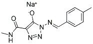 SODIUM 4-[(METHYLAMINO)CARBONYL]-1-{[(1E)-(4-METHYLPHENYL)METHYLENE]AMINO}-1H-1,2,3-TRIAZOL-5-OLATE Struktur