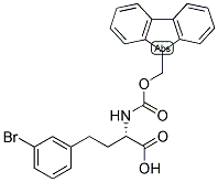 (S)-4-(3-BROMO-PHENYL)-2-(9H-FLUOREN-9-YLMETHOXYCARBONYLAMINO)-BUTYRIC ACID Struktur