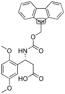 (R)-3-(2,5-DIMETHOXY-PHENYL)-3-(9H-FLUOREN-9-YLMETHOXYCARBONYLAMINO)-PROPIONIC ACID Struktur