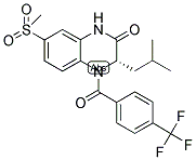 (3S)-3-ISOBUTYL-7-METHANESULFONYL-4-(4-TRIFLUOROMETHYL-BENZOYL)-3,4-DIHYDRO-1H-QUINOXALIN-2-ONE Struktur