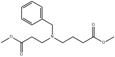 METHYL 4-[4-BENZYL-N-(2-METHOXYCARBONYLETHYL)]AMINOBUTYRATE Struktur