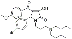 5-(4-BROMOPHENYL)-1-(3-(DIBUTYLAMINO)PROPYL)-3-HYDROXY-4-(4-METHOXYBENZOYL)-1H-PYRROL-2(5H)-ONE Struktur