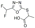 2-([5-(DIFLUOROMETHYL)-1,3,4-OXADIAZOL-2-YL]SULFANYL)PROPANOIC ACID Struktur