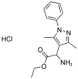 ETHYL AMINO(3,5-DIMETHYL-1-PHENYL-1H-PYRAZOL-4-YL)ACETATE HYDROCHLORIDE Struktur