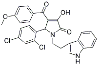 1-(2-(1H-INDOL-3-YL)ETHYL)-5-(2,4-DICHLOROPHENYL)-3-HYDROXY-4-(4-METHOXYBENZOYL)-1H-PYRROL-2(5H)-ONE Struktur