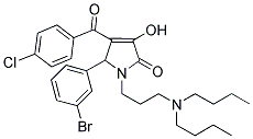 5-(3-BROMOPHENYL)-4-(4-CHLOROBENZOYL)-1-(3-(DIBUTYLAMINO)PROPYL)-3-HYDROXY-1H-PYRROL-2(5H)-ONE Struktur