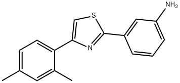 3-[4-(2,4-DIMETHYL-PHENYL)-THIAZOL-2-YL]-PHENYLAMINE Struktur