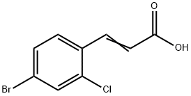 4-BROMO-2-CHLOROCINNAMIC ACID Struktur