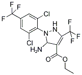 3-AMINO-2-(2,6-DICHLORO-4-TRIFLUOROMETHYL-PHENYL)-5-TRIFLUOROMETHYL-2,3-DIHYDRO-1H-PYRAZOLE-4-CARBOXYLIC ACID ETHYL ESTER Struktur