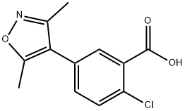 2-CHLORO-5-(3,5-DIMETHYL-ISOXAZOL-4-YL)-BENZOIC ACID Struktur