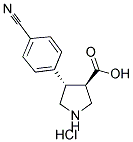 (TRANS)-4-(4-CYANO-PHENYL)-PYRROLIDINE-3-CARBOXYLIC ACID-HCL Struktur