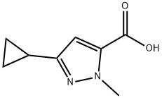 5-CYCLOPROPYL-2-METHYL-2H-PYRAZOLE-3-CARBOXYLIC ACID Struktur