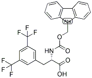 (S)-3-(3,5-BIS-TRIFLUOROMETHYL-PHENYL)-2-(9H-FLUOREN-9-YLMETHOXYCARBONYLAMINO)-PROPIONIC ACID Struktur