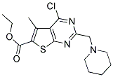 ETHYL 4-CHLORO-5-METHYL-2-(PIPERIDIN-1-YLMETHYL)THIENO[2,3-D]PYRIMIDINE-6-CARBOXYLATE Struktur