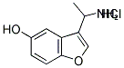 3-(1-AMINOETHYL)-1-BENZOFURAN-5-OL HYDROCHLORIDE Struktur