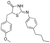 (2Z)-2-[(4-BUTYLPHENYL)IMINO]-5-(4-METHOXYBENZYL)-1,3-THIAZOLIDIN-4-ONE Struktur