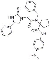 1-(N-BENZYL-2-(4-PHENYL-2-THIOXOIMIDAZOLIDIN-1-YL)ACETAMIDO)-N-(4-(DIMETHYLAMINO)PHENYL)CYCLOPENTANECARBOXAMIDE Struktur