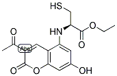 N-(3-ACETYL-7-HYDROXYCOUMARIN-5-AMIDO)-CYSTEINE ETHYL ESTER Struktur