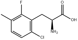 6-CHLORO-2-FLUORO-3-METHYL-DL-PHENYLALANINE Struktur