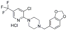 1-(1,3-BENZODIOXOL-5-YLMETHYL)-4-[3-CHLORO-5-(TRIFLUOROMETHYL)PYRIDIN-2-YL]PIPERAZINE HYDROCHLORIDE Struktur