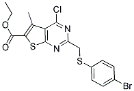 ETHYL 2-([(4-BROMOPHENYL)THIO]METHYL)-4-CHLORO-5-METHYLTHIENO[2,3-D]PYRIMIDINE-6-CARBOXYLATE Struktur