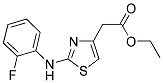 ETHYL 2-((2-FLUOROPHENYLAMINO)-THIAZOL-4-YL)ACETATE Struktur