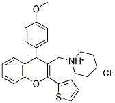 1-{[4-(4-METHOXYPHENYL)-2-(2-THIENYL)-4H-CHROMEN-3-YL]METHYL}PIPERIDINIUM CHLORIDE Struktur