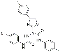 N~1~-(4-METHYLPHENYL)-1-[4-(4-METHYLPHENYL)-1,3-THIAZOL-2-YL]-N~2~-(4-CHLOROPHENYL)-1,2-HYDRAZINEDICARBOXAMIDE Struktur