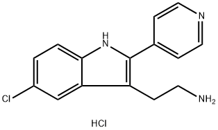 2-(5-CHLORO-2-PYRIDIN-4-YL-1H-INDOL-3-YL)-ETHYLAMINE HYDROCHLORIDE Struktur