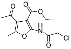 ETHYL 4-ACETYL-2-[(CHLOROACETYL)AMINO]-5-METHYL-3-FUROATE Struktur