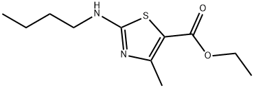 2-BUTYLAMINO-4-METHYL-THIAZOLE-5-CARBOXYLIC ACID ETHYL ESTER Struktur