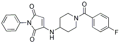 3-{[1-(4-FLUOROBENZOYL)PIPERIDIN-4-YL]AMINO}-1-PHENYL-1H-PYRROLE-2,5-DIONE Struktur