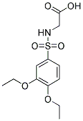 [[(3,4-DIETHOXYPHENYL)SULFONYL]AMINO]ACETIC ACID Struktur