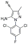 5-AMINO-1-(2,6-DICHLORO-4-FLUOROPHENYL)-3-METHYL-1H-PYRAZOLE-4-CARBONITRILE Struktur