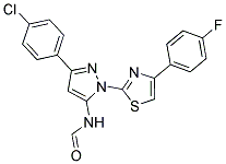 3-(4-CHLOROPHENYL)-1-[4-(4-FLUOROPHENYL)-1,3-THIAZOL-2-YL]-1H-PYRAZOL-5-YLFORMAMIDE Struktur