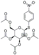 4'-NITROPHENYL 2,3,4,6-TETRA-O-ACETYL-1-THIO-BETA-D-GALACTOPYRANOSIDE Struktur