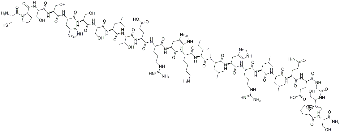 H2N-CPSSHSSLTERHKILHRLLQEGSPS-AMIDE Struktur