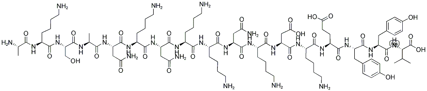 H2N-AKSANKNKKNKDKEYYV-OH Struktur