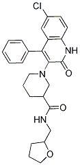 1-(6-CHLORO-2-OXO-4-PHENYL-1,2-DIHYDRO-3-QUINOLINYL)-N-(TETRAHYDRO-2-FURANYLMETHYL)-3-PIPERIDINECARBOXAMIDE Struktur