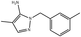 4-METHYL-2-(3-METHYL-BENZYL)-2H-PYRAZOL-3-YLAMINE Struktur