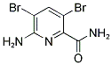 6-AMINO-3,5-DIBROMOPYRIDINE-2-CARBOXAMIDE Struktur